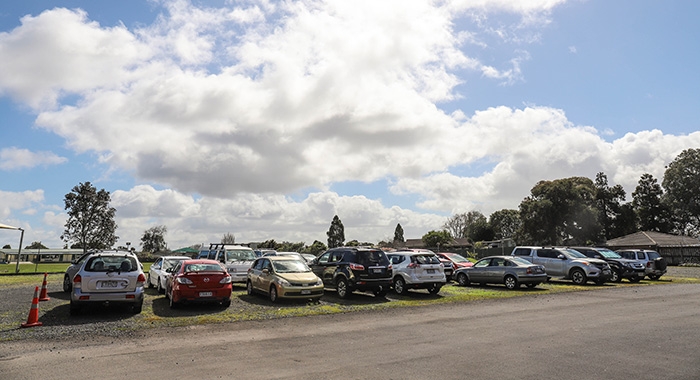 park your vehicle in front of your unit